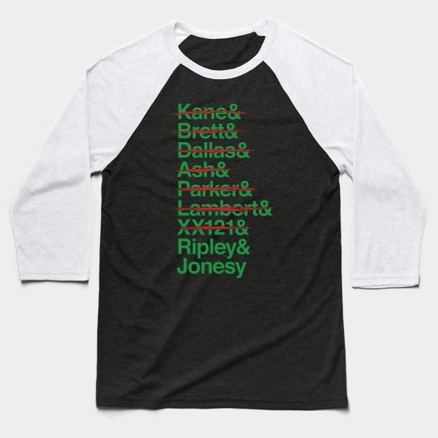 Nostromo Kill List Baseball T-Shirt by DCLawrenceUK